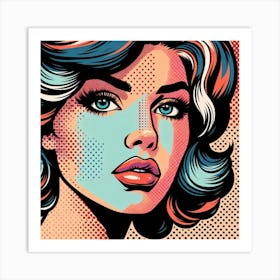 Pop Portrait Of A Woman 1 Art Print