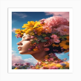 Flowers In The Sky Art Print