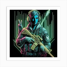 Sniper Soldier Art Print