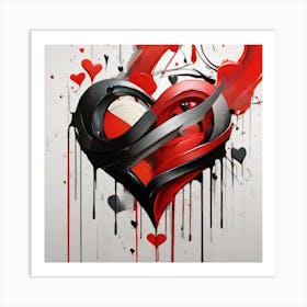 love and hate Art Print