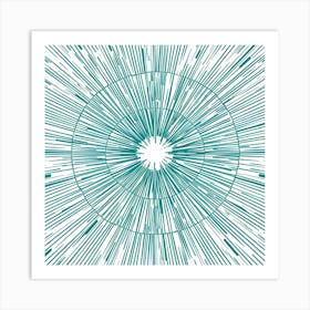  'Aqua Zenith', a minimalist masterpiece that captures the essence of tranquility through its crisp aquamarine sunburst design. The artwork's simplicity belies a complex interplay of light and space, evoking a sense of calm and clarity.  Minimalist Design, Tranquil Art, Aquamarine Aesthetic.  #AquaZenith, #SerenityArt, #MinimalistDesign.  'Aqua Zenith' is more than art—it's a meditative anchor for modern spaces, offering a breath of fresh air to any room. With its clean lines and soothing color, it embodies elegance and peace, making it an ideal choice for those seeking a touch of zen in their home or office. Art Print