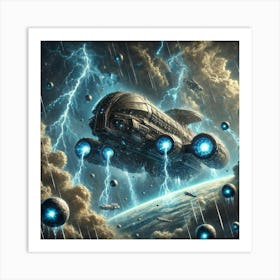 Stormlord Command Cruiser Energy Domes Art Print