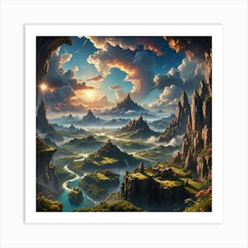 Fantasy Landscape Painting 15 Art Print