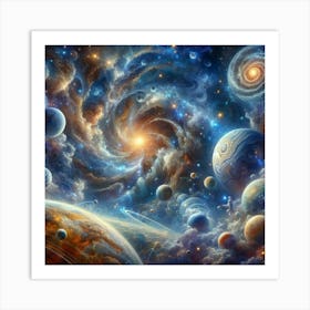 Space Painting Art Print