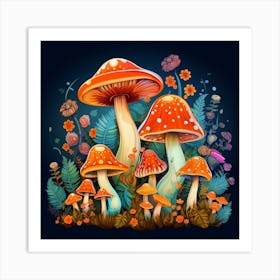 Mushroom Garden 4 Art Print