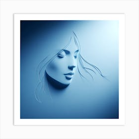 Silhouette a woman 12 Art Print