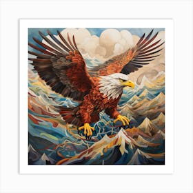 Eagle In Flight 4 Art Print