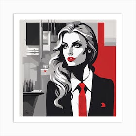 Woman In Business Suit Art Print