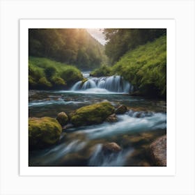 Mossy Stream Art Print