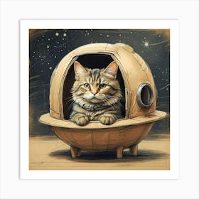 Cat In Space 11 Art Print