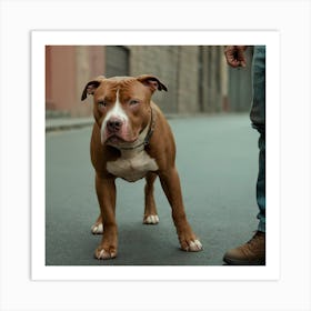 Dog Standing On Street Art Print