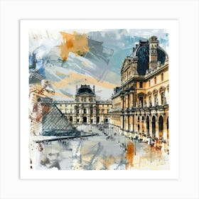 Paris Louvre 1 Art Print