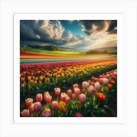 Tulip Field Art Print