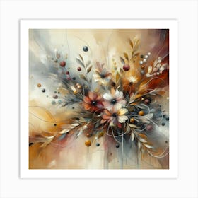 Abstract Floral Painting 13 Art Print