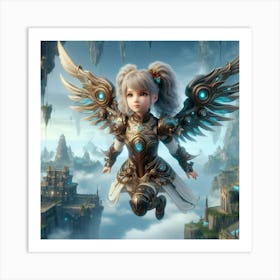 Fantasy Girl With Wings Art Print