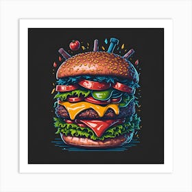 Burger Art Print