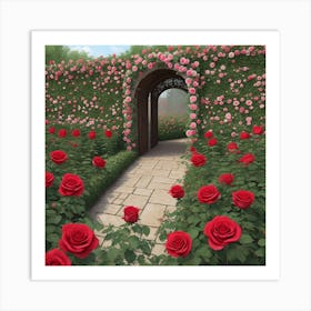 Beautiful Roses Garden Art Print