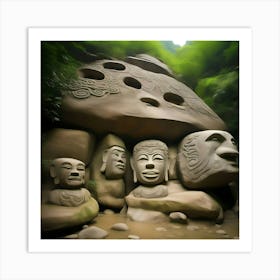 STONE SCULPTURE ART Art Print