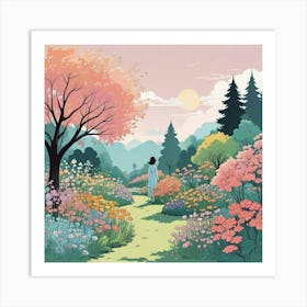 Into The Garden Ai Art Wall Art Design Illustration (5) Art Print