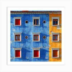 Colorful Buildings In Burano, Italy Art Print