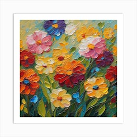 Colorful Flowers 16 Art Print