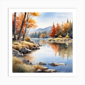 Autumn River 5 Art Print