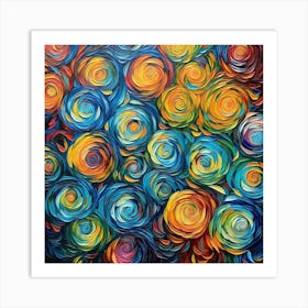 Colorful Roses 8 Art Print