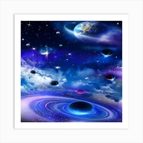 Space Galaxy Wallpaper Art Print