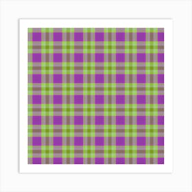 Purple And Green Plaid 5 Art Print