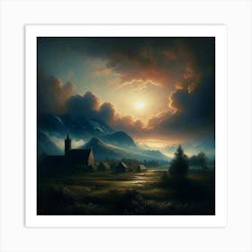 Church In The Mountains Art Print