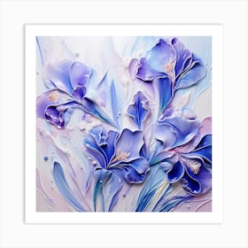 Blue Flowers 15 Art Print