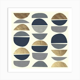 Geometric and golden composition 6 Art Print