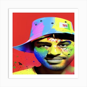 Fantastic vibrant of A Man Art Print