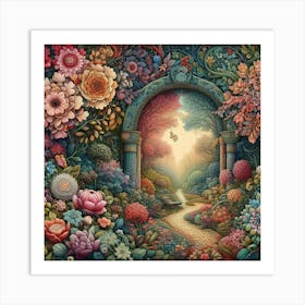 into the garden art print Art Print