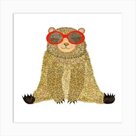 Bear In Sunglasses Art Print