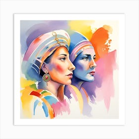 Women In Turbans Art Print