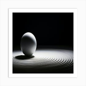 3d rendering of abstract black and white Art Print