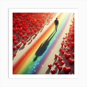 Rainbow And Hearts 1 Art Print