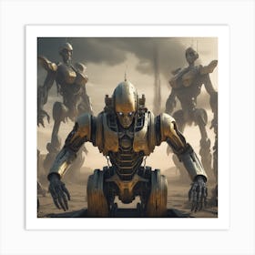 Robots In The Desert 19 Art Print