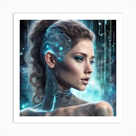 Futuristic Woman 1 Art Print