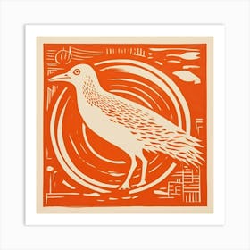 Retro Bird Lithograph Seagull 2 Art Print