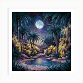 Night In The Palms Art Print