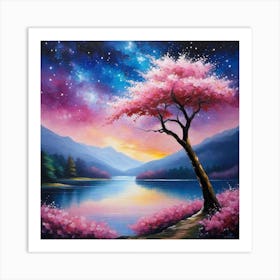 Cherry Blossom Painting 1 Art Print