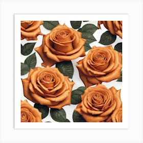 Orange Roses 2 Art Print