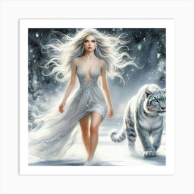 White Tiger 14 Art Print