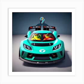 F1 Racing Car Art Print