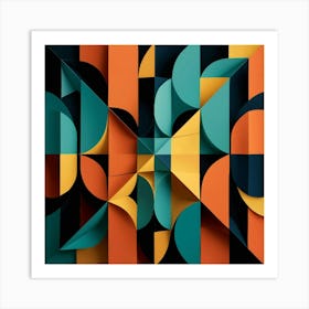 Abstract Geometric Pattern 44 Art Print