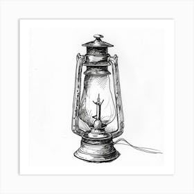 Old Fashioned Lamp Art Print