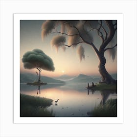 Tree In The Water 1 Art Print