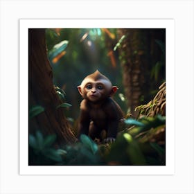 Monkey Art Print